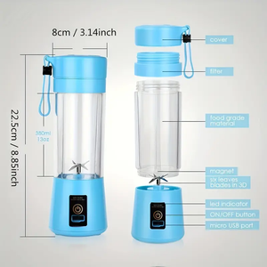 TSS Portable and Rechargeable Blender 380ml - Make delicious juices and smoothies on the go