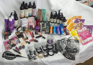 MONEY SAVING BUNDLE DEAL! MEGA BEAUTY BOX OF 100 PRODUCTS FOR YOUR SKIN HAIR MAKEUP NAILS EYES AND MORE ALL BRANDED + THE EXCITING LUCKY DIP MYSTERY BOX