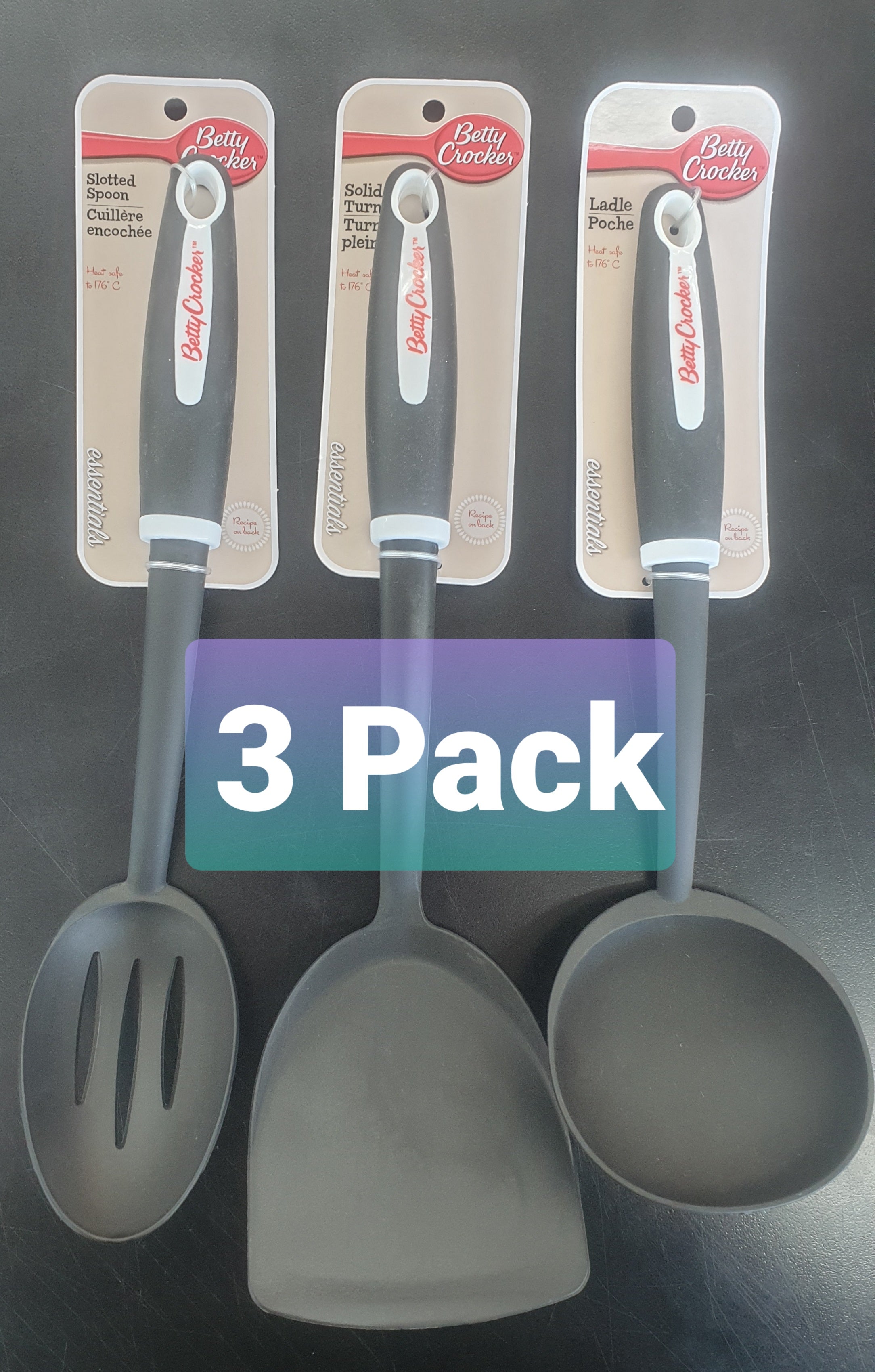 BETTY CROCKER ESSENTIALS UTENSIL 3 PACK