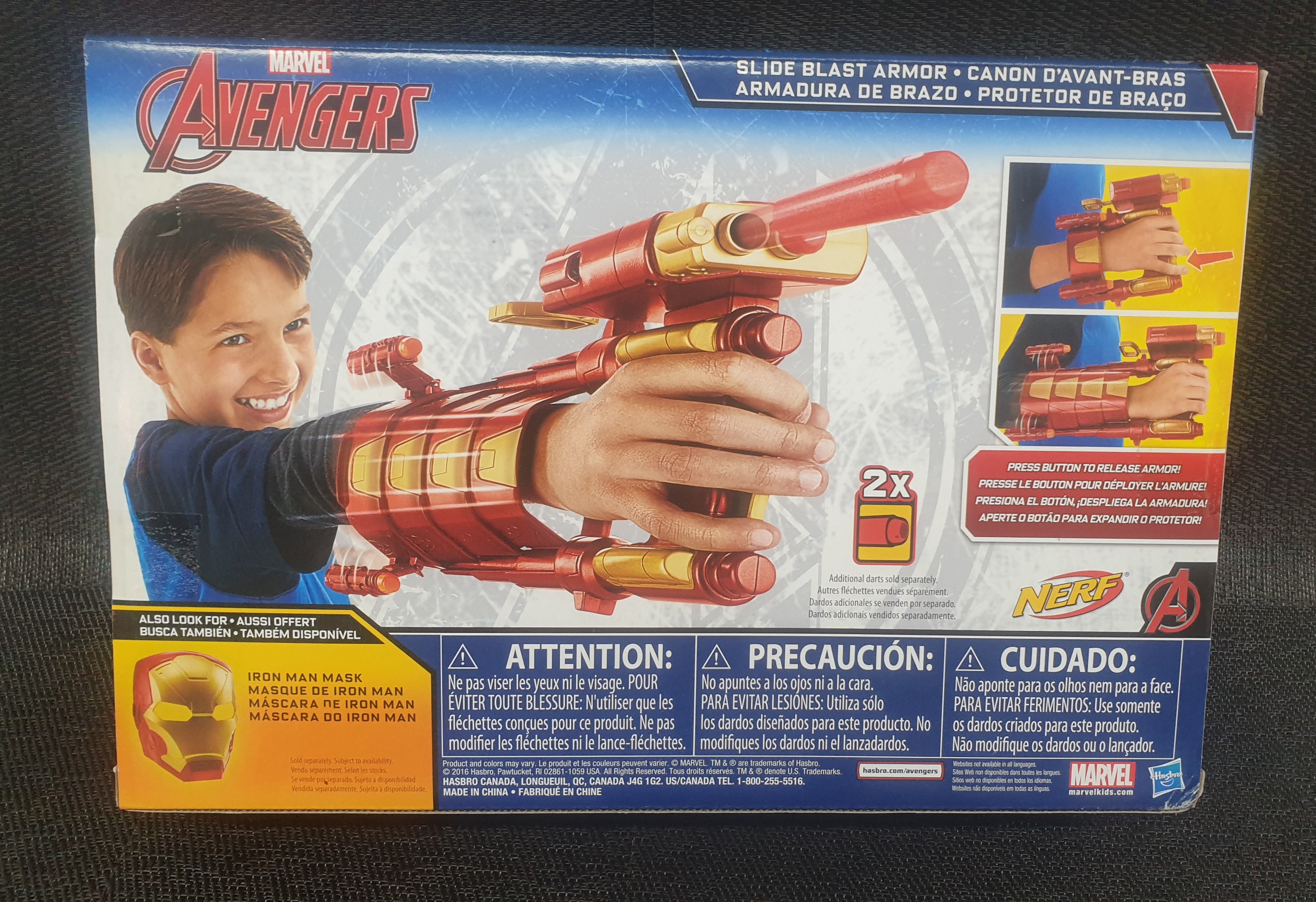 MARVEL AVENGERS NERF SIDE BLAST ARMOR