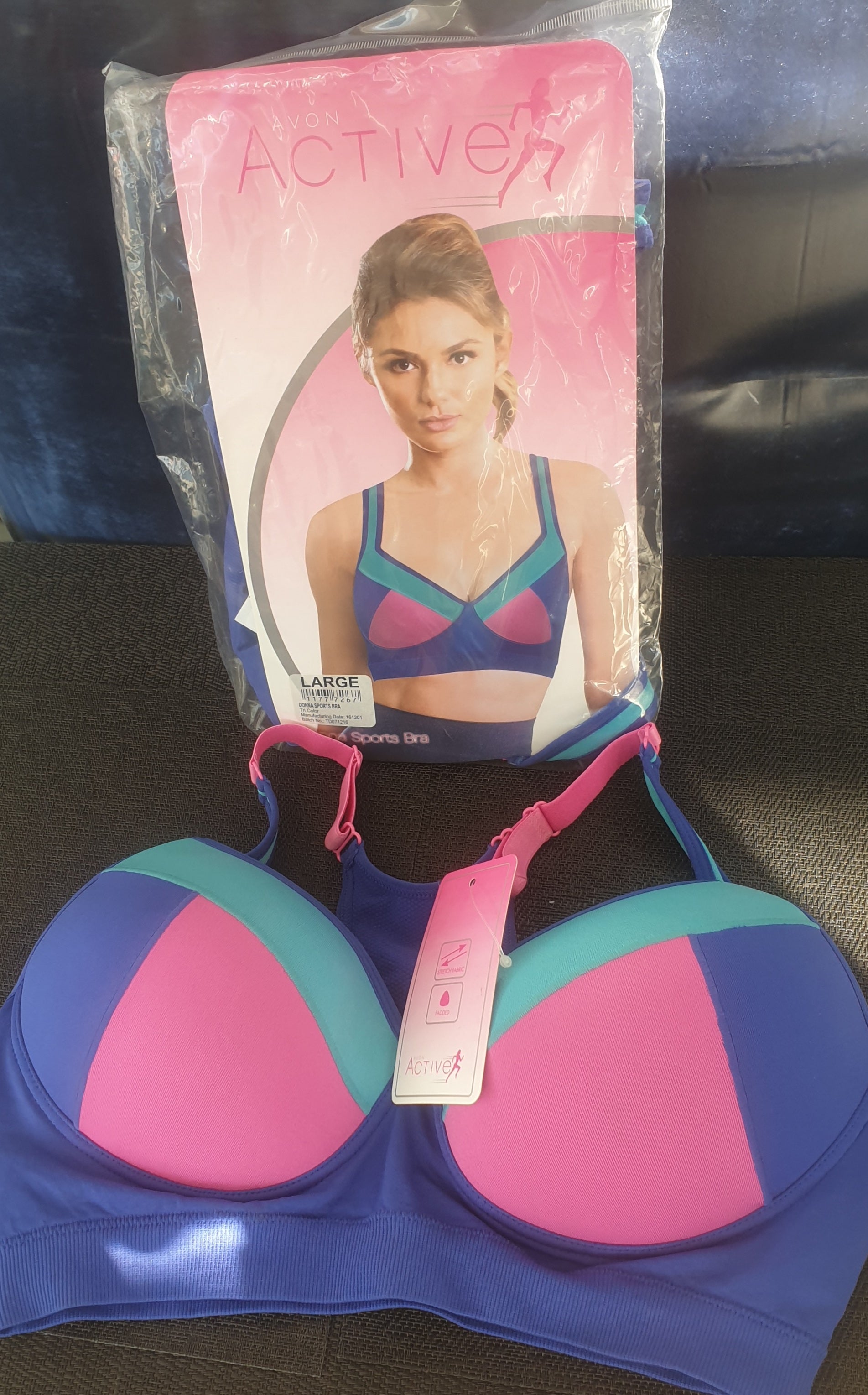 AVON ACTIVE TRI COLOR SPORTS BRA