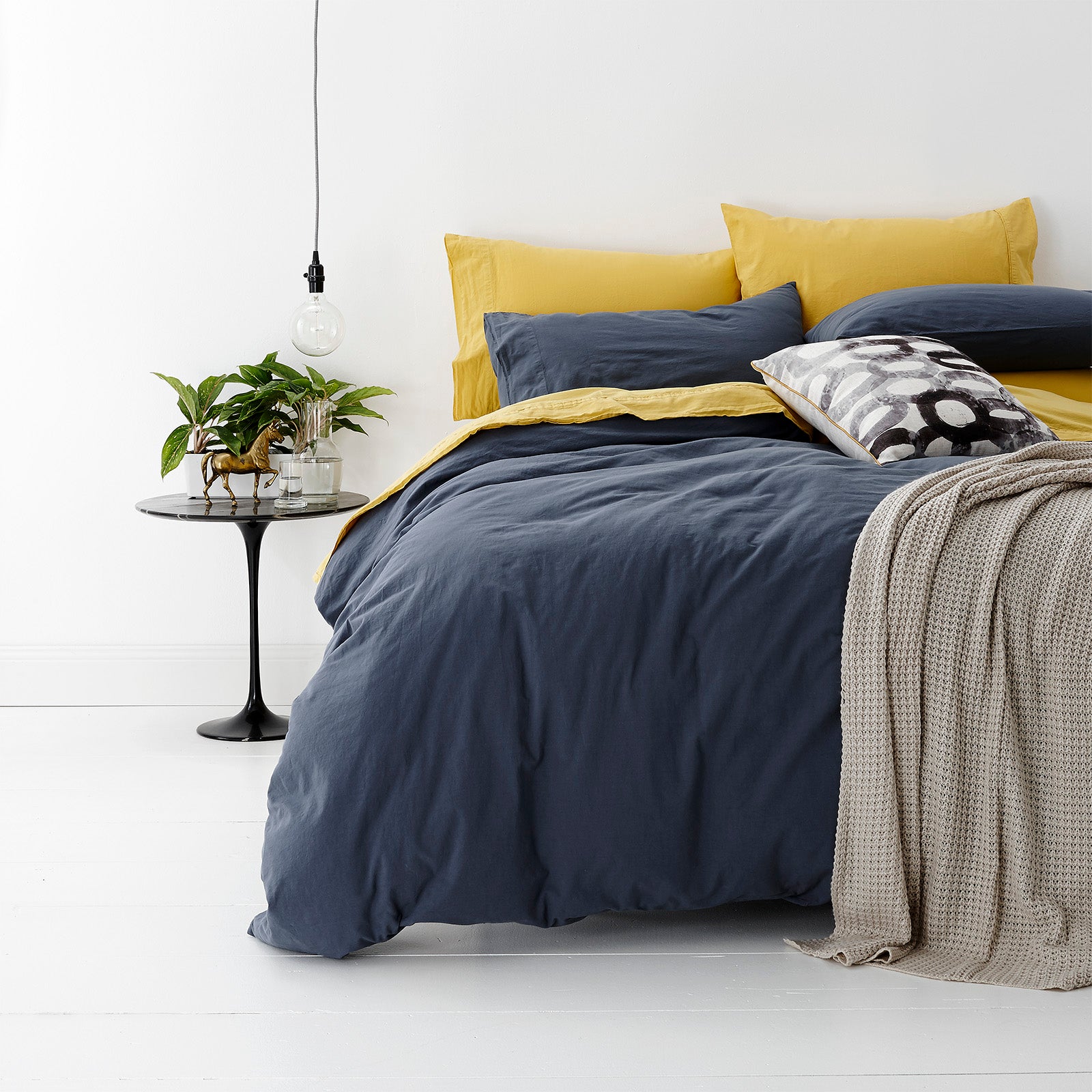 Park Avenue European Vintage Washed Cotton Quilt Cover Set