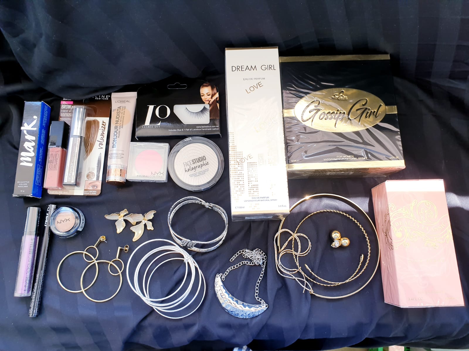 Teen girls and young women mystery box full of make up and jewelry and perfume