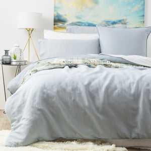 Renee Taylor Cavallo Stone washed 100% Linen Quilt Cover set