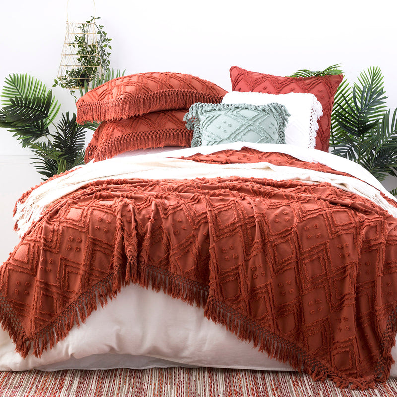 Park Avenue Medallion 100 % cotton Vintage washed Tuffted Bed Cover set