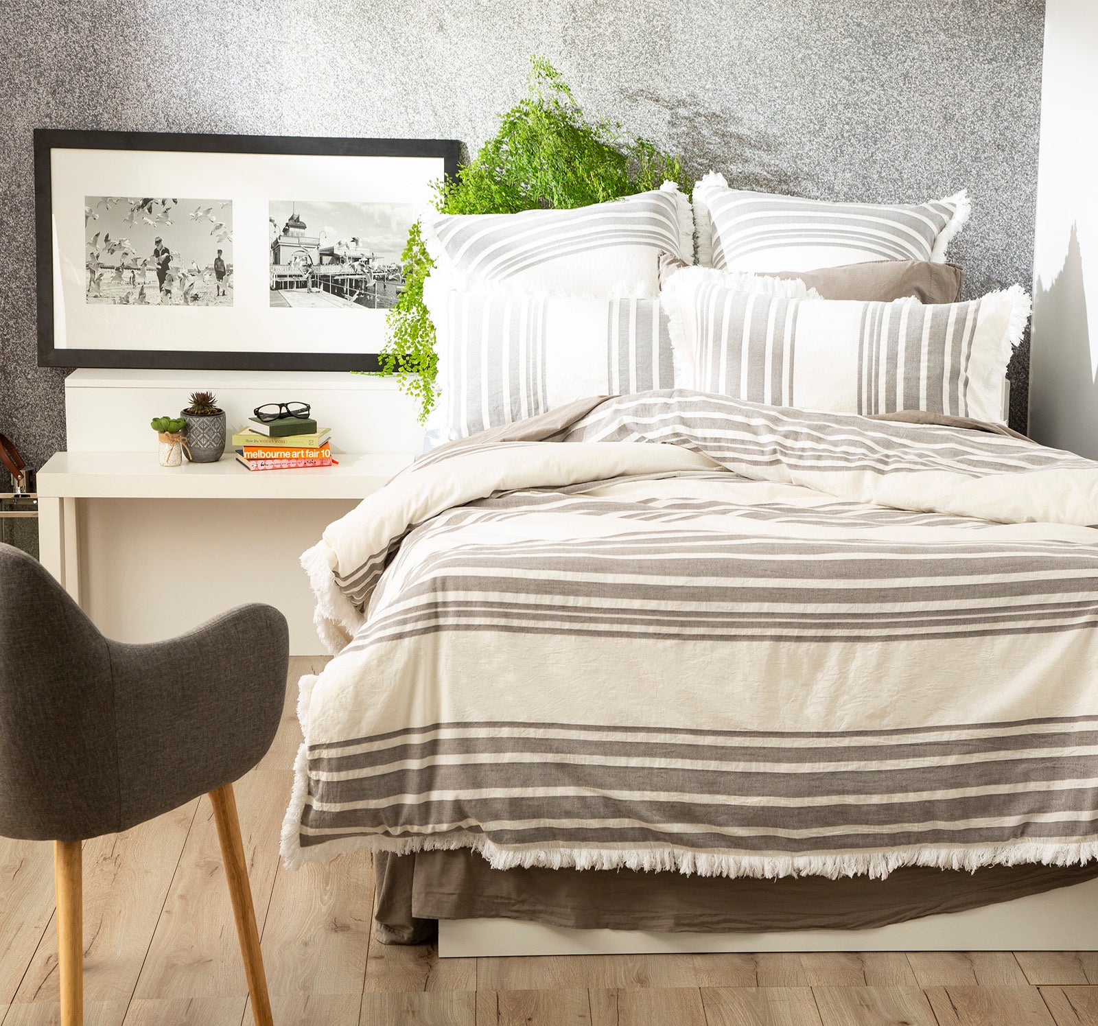 Renee Taylor  Yarn Dyed Vintage washed Cotton Quilt cover set