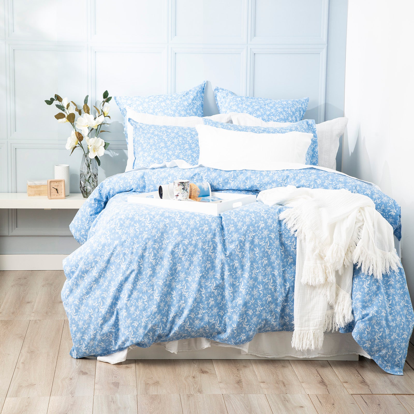 Renee Taylor European Vintage Washed Printed Cotton Quilt cover set