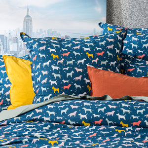 Renee Taylor European Vintage Washed Printed Cotton Quilt cover set