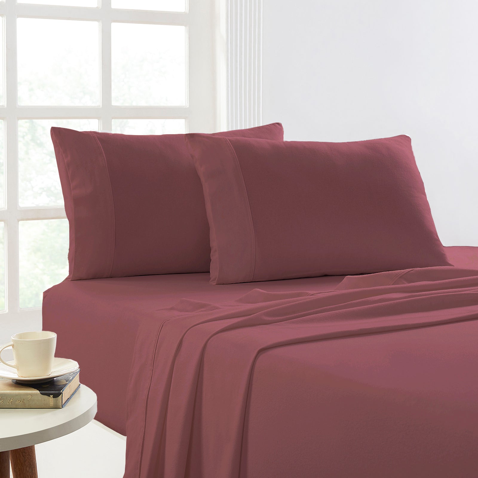 Park Avenue 175 GSM Egyptian Cotton Flannelette  Plain dyed Sheet Sets