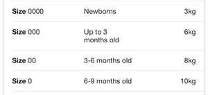 PACK OF 6 PURE BAMBOO BABY JUMPSUITS