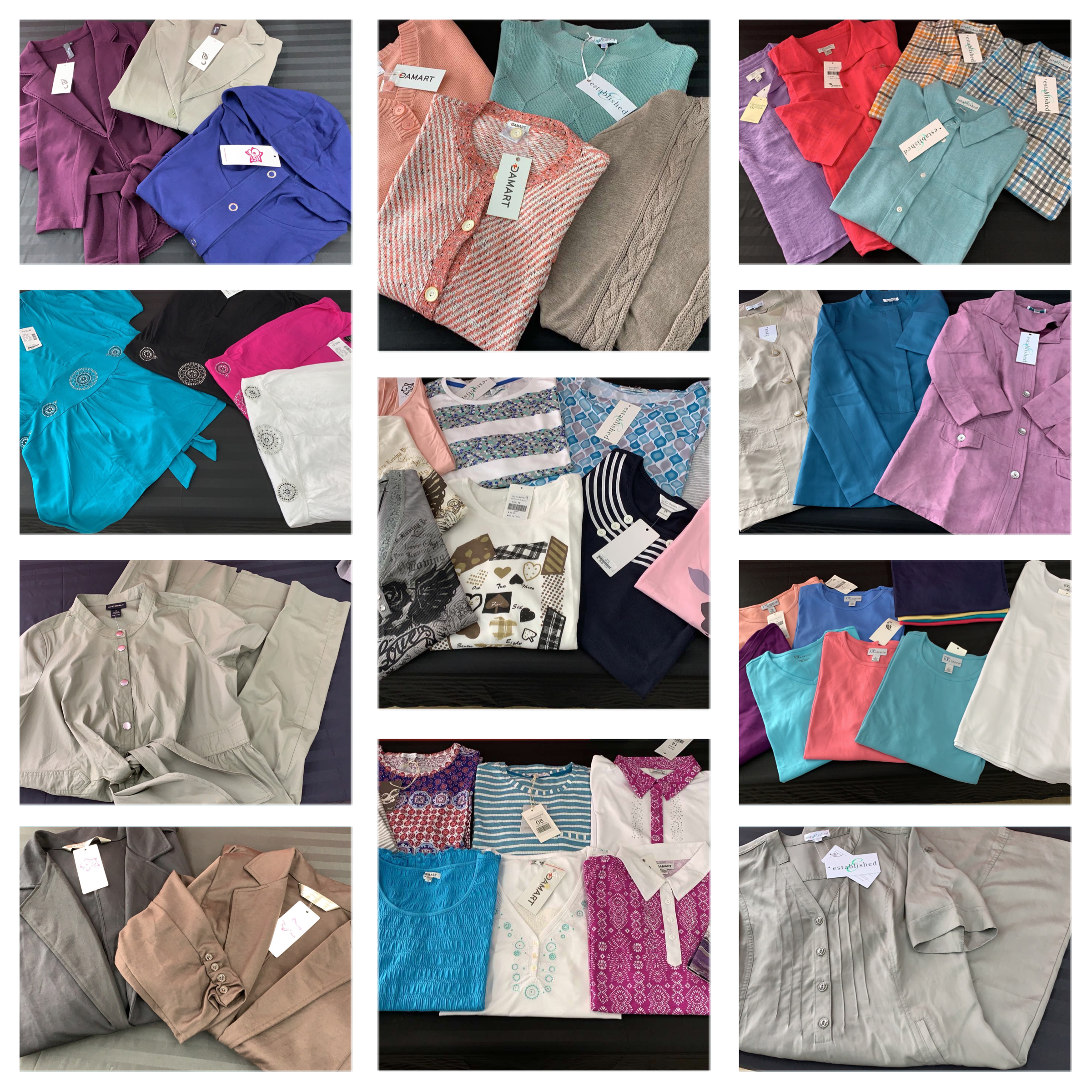 BOX OF 10 OR 20 ASSORTED DESIGNERS WOMEN’S CLOTHING