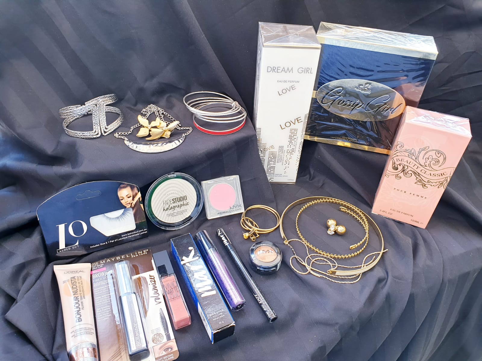 Teen girls and young women mystery box full of make up and jewelry and perfume