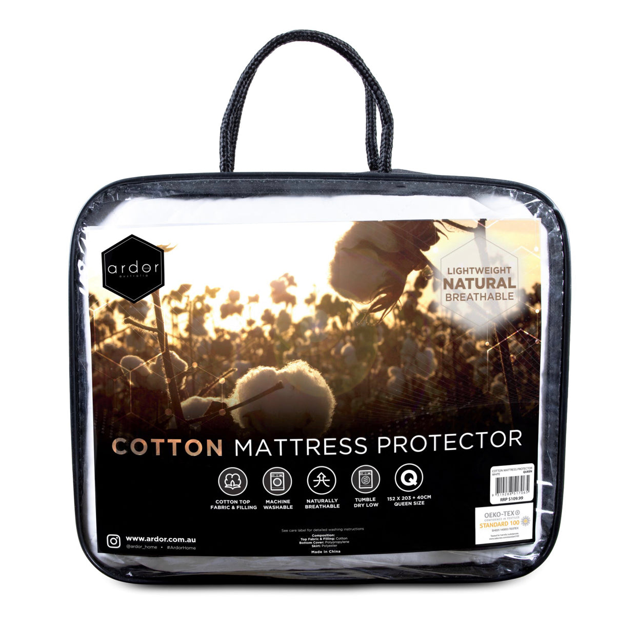 ARDOR QUALITY FITTED COTTON MATTRESSES PROTECTOR