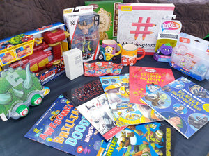 MEGA KIDS TOYS GAMES AND MORE MYSTERY BOX FOR GIRLS OR BOYS