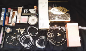 Teen girls and young women mystery box full of make up and jewelry and perfume