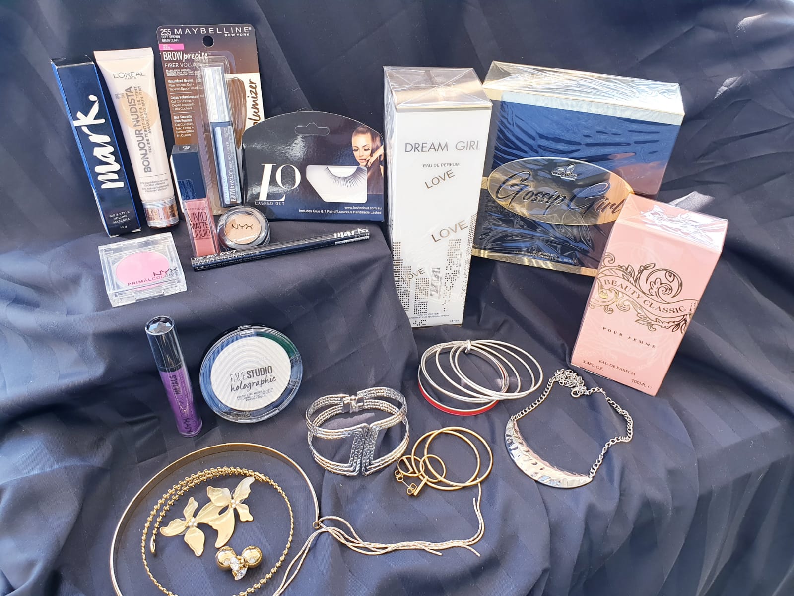 Teen girls and young women mystery box full of make up and jewelry and perfume