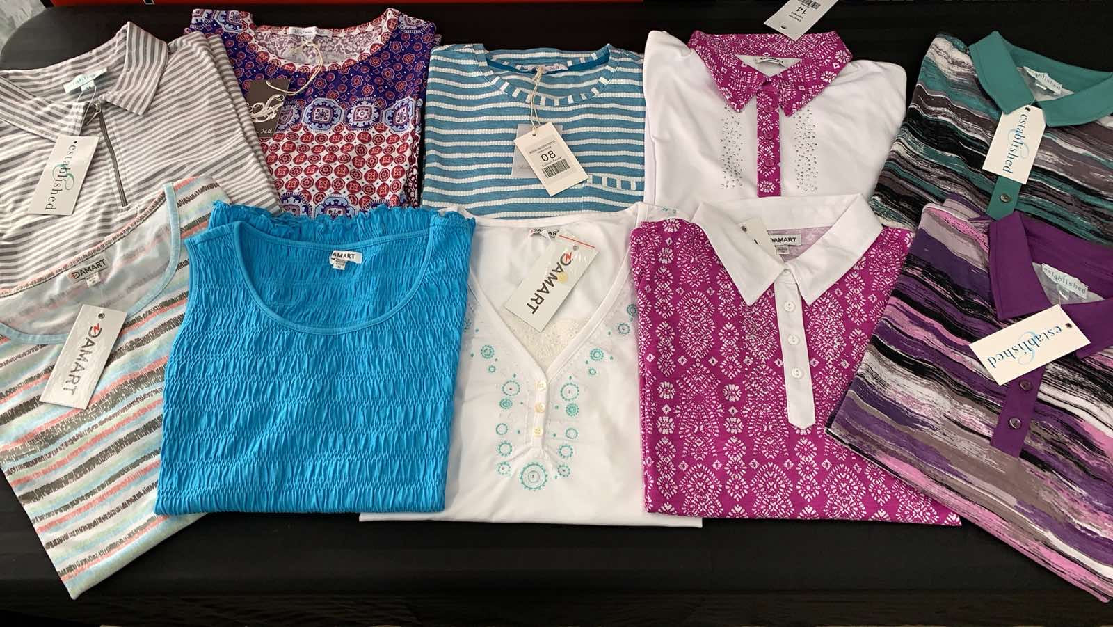 BOX OF 10 OR 20 ASSORTED DESIGNERS WOMEN’S CLOTHING