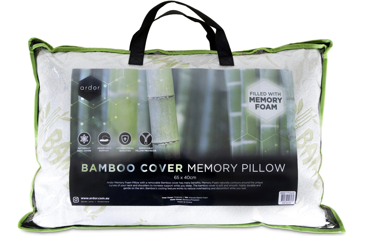 ARDOR QUALITY BAMBOO AND SOFT MEMORY FOAM PILLOW LARGE