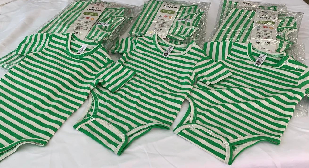 PACK OF 6 PURE BAMBOO BABY JUMPSUITS