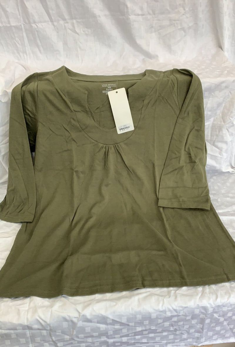 2 Khaki & Black Blouses