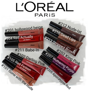 2 PACK L'OREAL INFALLIBLE PARIS LIP PAINT MATTE/LACQUER